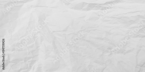 White color vector illustration crumpled paper background. Paper texture. White paper sheet.