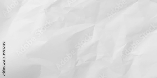 Paper texture. White paper sheet. White color vector illustration crumpled paper background. 