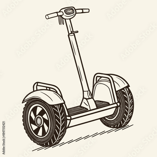 Luxury personal scooter with arm rest and large wheels