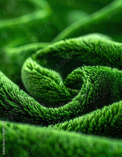Wallpaper Mural Macro photograph capturing the intricate, vibrant green texture of dense, fibrous material. Torontodigital.ca