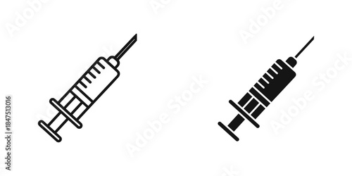 Two medical syringes