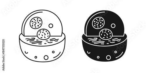 Illustrated cosmic bowls