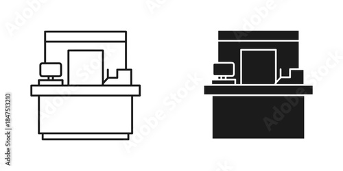 Modern office desk setup