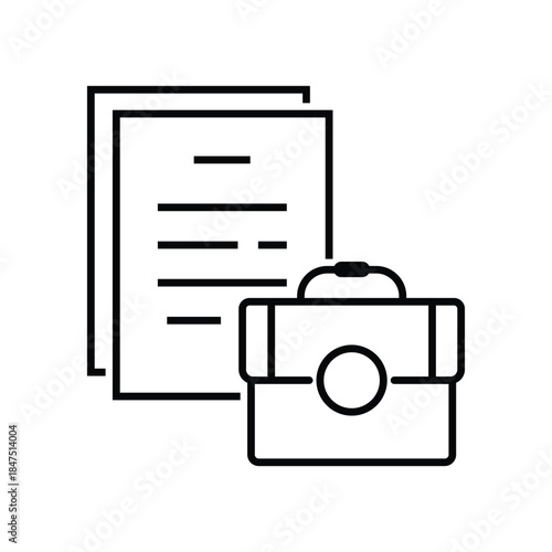 Employability line icon  editable vector icon