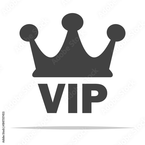 VIP crown icon vector isolated illustration