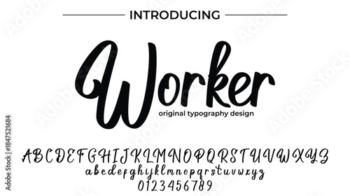 Worker - Elegant Script Font for Smooth Handwritten Design and Creative Typography