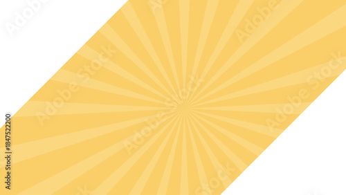 Vibrant yellow sunburst pattern on white background
