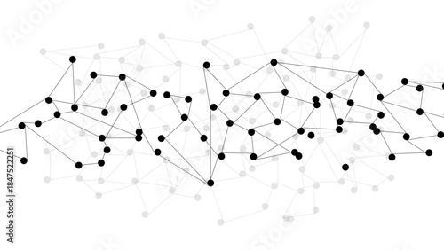 Abstract Black Geometric Network Background – Modern Polygon Mesh Connection Pattern with Dots, Lines, and Triangular Shapes for Futuristic Tech, Digital Design, and High-Tech Graphic Projects