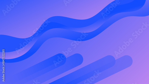 Abstract blue and purple gradient background with wavy lines. Abstract Purple and Blue Wave Gradient Background with Smooth Flowing Curves. Modern Blue and Pink Gradient Minimal Fluid Design.