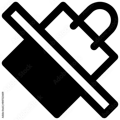 Spend less. Outlined stroke vector icon with black-filled details.