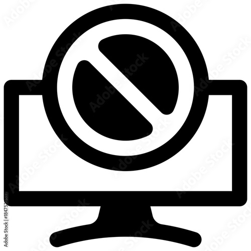 Watch less TV. Outlined stroke vector icon with black-filled details.