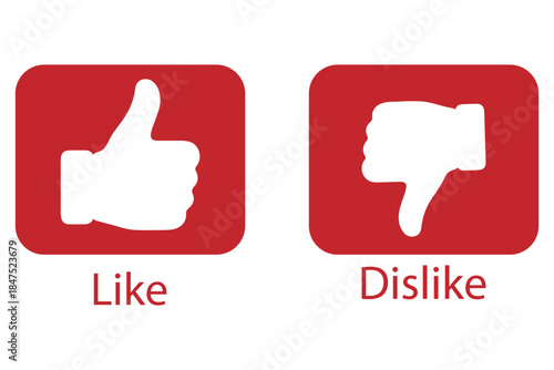 Thumbs Up and Down Icons – Vector Like & Dislike Symbols