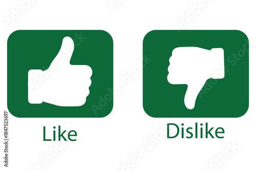 Thumbs Up and Down Icons – Vector Like & Dislike Symbols