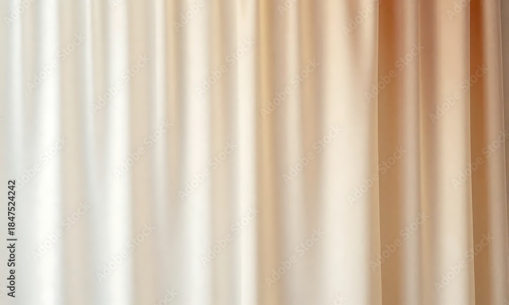 Obraz premium 光が差し込むグラデーションのドレープカーテン背景