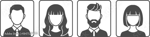 Avatar selection interface, user profile icons, GUI design, coordinate tooltip, vector UI concept, digital identity, graphic layout