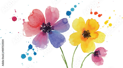 Watercolor floral vector mega collection. Huge bundle of hand painted roses, lilies, sunflowers, and wildflowers with wreaths, bouquets, and frames isolated on white background.