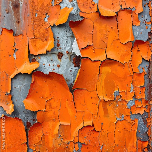 Peeling orange paint on metal (1)