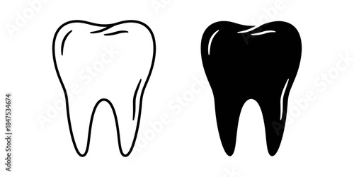 Comparison of healthy and cavity-affected teeth