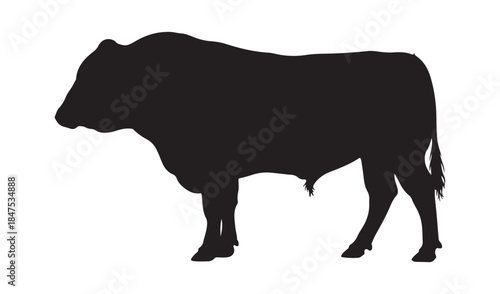 Silhouette of a bull, representing strength, power, finance, and the zodiac sign Taurus.
