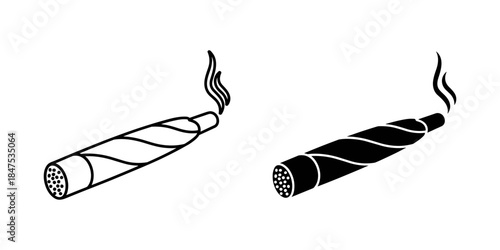 Two smoldering cigars