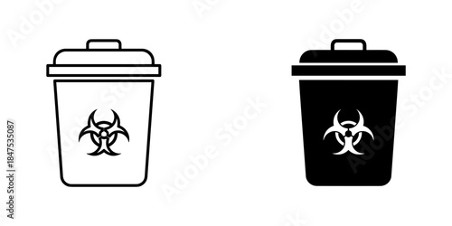 Two biohazard waste bins