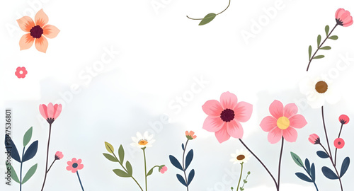 floral, frame, flowers, border, wreath, botanical, blossom, bloom, petals, leaves, foliage, nature, decorative, ornamental, elegant, vintage, classic, romantic, aesthetic, beautiful, delicate, feminin