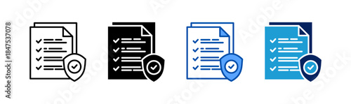 Compliance icon set multiple style collection