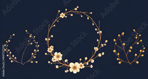 circular, roundborder, floralwreath, ringframe, hoop, medallion, badge, emblem, seal, crest, laurel, symmetry, balanced, centerpiece, ornamentation, decorativecircle, botanicalwreath, flowercircle, le