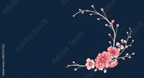 abstract, round, floral, frame, circle, wreath, botanical, flowers, petals, leaves, foliage, organic, flowing, artistic, decorative, ornamental, modern, contemporary, creative, aesthetic, minimal, ele