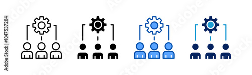 Stakeholder icon set multiple style collection