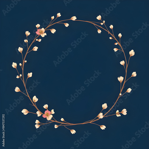 circular, roundborder, floralwreath, ringframe, hoop, medallion, badge, emblem, crest, seal, laurel, symmetry, balanced, centerpiece, ornamentation, vintageframe, classicframe, elegantframe, decorativ