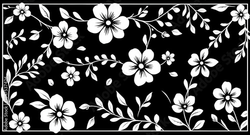 dark, seamless, floral, background, pattern, flowers, botanical, nature, bloom, blossom, petals, leaves, foliage, vintage, elegant, luxury, moody, dramatic, night, black, deep, rich, ornate, decorativ