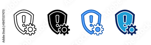 risk icon set multiple style collection