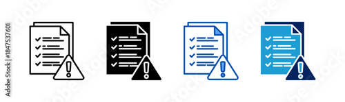 risk assessment icon set multiple style collection