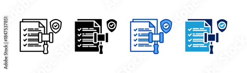 Compliance icon set multiple style collection