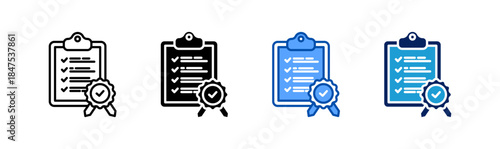 Standardization icon set multiple style collection
