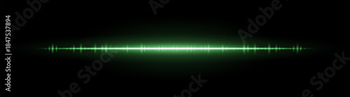 Color glowing horizontal flare with fine light pulses and reflection. Suitable for overlays, highlights, and modern digital effects.