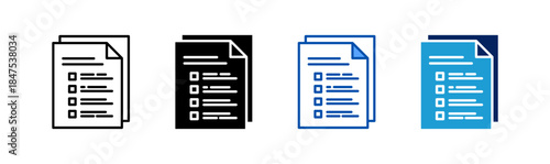 document icon set multiple style collection