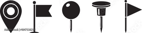 Set of Location pin icons. Modern map markers. Location mark icons. Map Marker Illustration