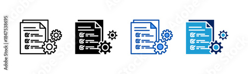 SOP icon set multiple style collection