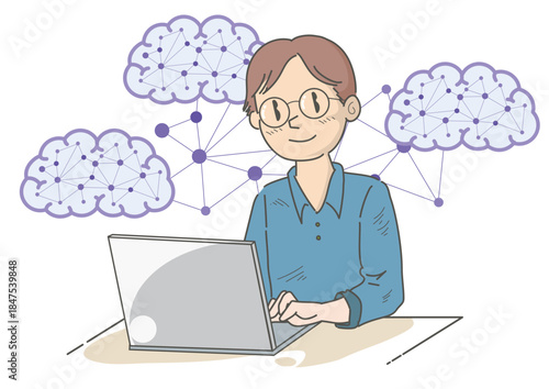 人工知能を使いこなす男性2