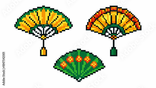 Asian-inspired hand fan silhouette, symbolizing tea culture and elegance, a minimalist vector for cultural events and oriental themes.