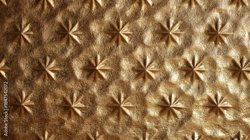 globule. Close-up of hammered metal surface with star-shaped reflections. safety posters, maintenance manuals, designed for precision metalworking and fabrication facilities, supports safety.