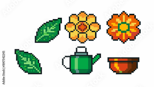 Classic flower silhouette symbolizing the origin and tradition of tea cultivation, elegant and pure vector.