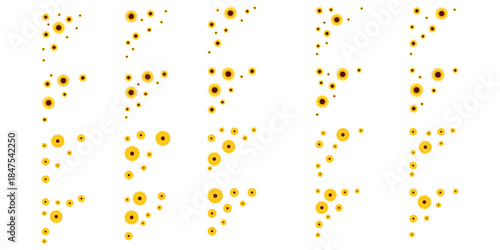 Sunflower Floral Corner Illustration