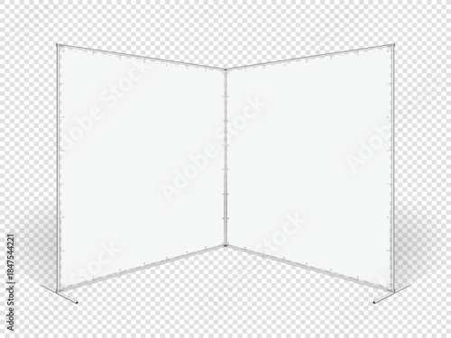 Banner Stand Wall, Press Wall. Photo zone. Blank branding banner for advertising or branding mock up vector Illustration