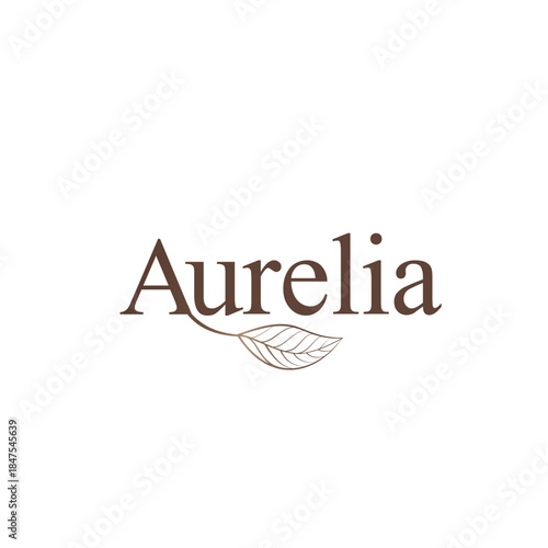Elegant natural products logo vector featuring letter A and leaf symbol for organic beauty, wellness, healthcare, spa, and company branding identity design