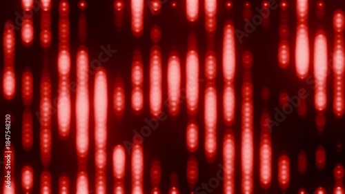 Red Glowing Light Streaks Abstract Background, Futuristic Neon Motion, 4K
