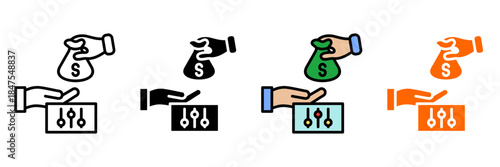 economic criticism Icon Set Multiple Style Collection. Capitalism Breakdown, Debt Crisis, Wealth Gap, Economic Inequality, Corporate Greed, Market Crash, Inflation Woes, Recession Effects, Banking Cor