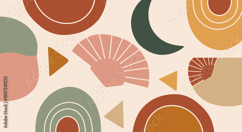 Abstract Gypsy Minimal Shape Background